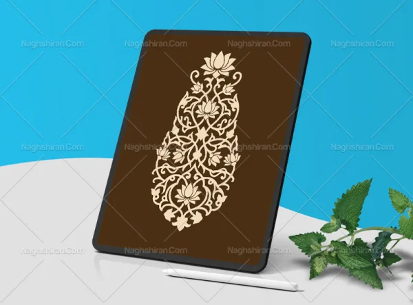 وکتور نقوش گل و برگ سنتی