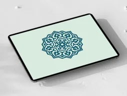 وکتور نشان آبی سنتی ساده