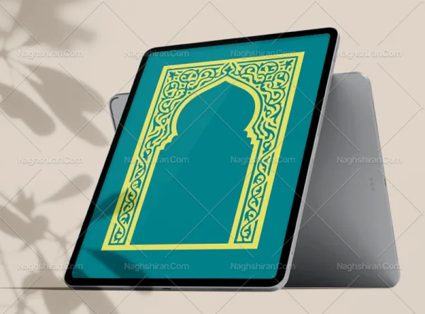 وکتور طرح محراب سبز سنتی