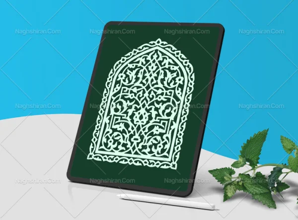 وکتور طرح محراب تذهیب
