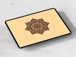 وکتور المان های تذهیب نشان رنگی