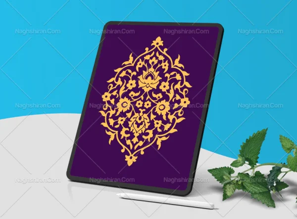 وکتور طرح ترنج ختایی رنگی