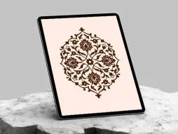 وکتور طرح گل های شاه عباسی و اسلیمی