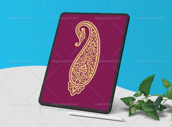 وکتور طرح بته جقه سنتی