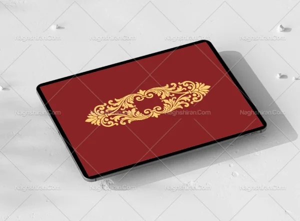 وکتور طرح قلمدان نقوش منبت کاری