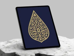 وکتور طرح قطره نقوش سنتی رنگی
