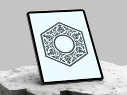 وکتور طرح شش ضلعی حاشیه نقوش سنتی