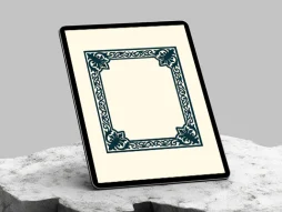 وکتور حاشیه مستطیل سنتی رنگی