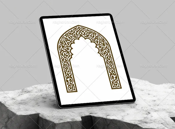 وکتور حاشیه طرح محراب اسلیمی