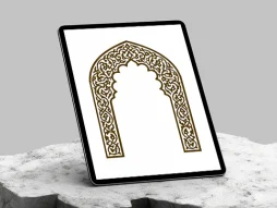 وکتور حاشیه طرح محراب اسلیمی