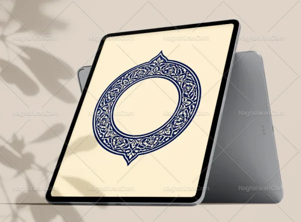 وکتور حاشیه طرح خاص آبی سنتی