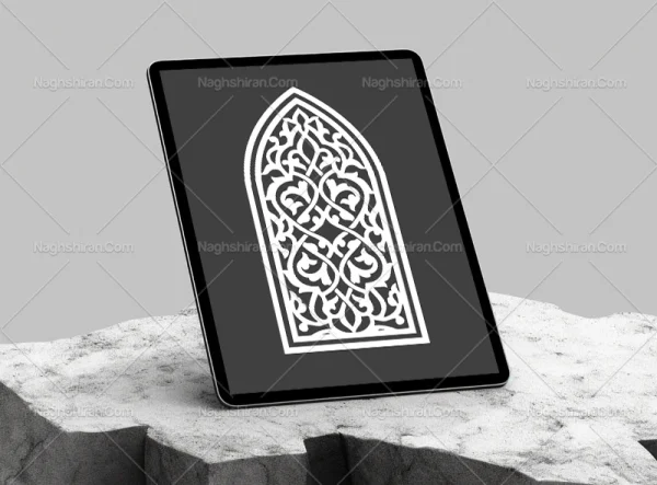 وکتور طرح محراب ساده نقوش اسلیمی