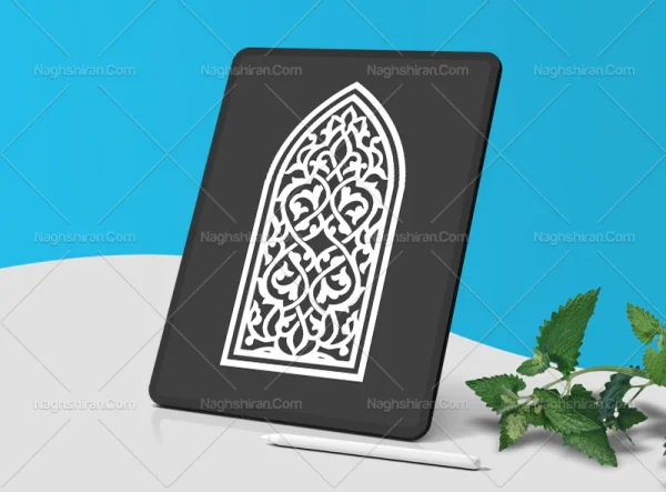 وکتور طرح محراب ساده نقوش اسلیمی