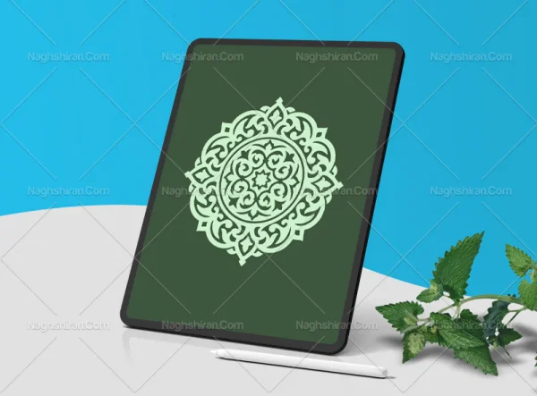 وکتور نشان طرح سنتی رنگی
