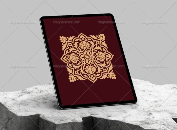 وکتور موتیف اسلیمی ختایی رنگی