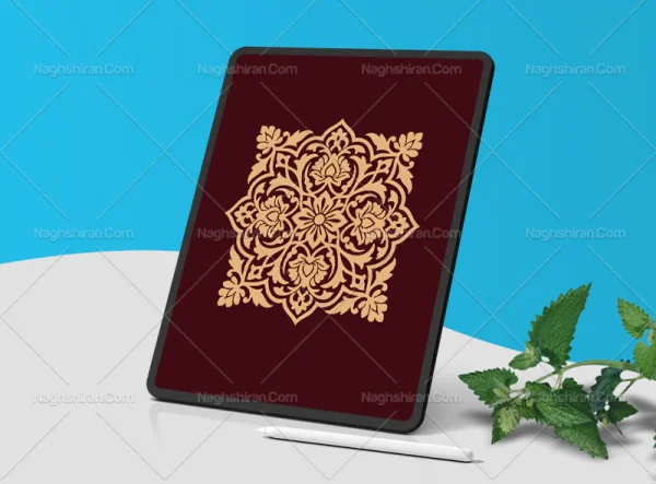 وکتور موتیف اسلیمی ختایی رنگی