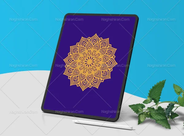 وکتور نشان ماندالا زرد