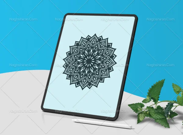 وکتور نشان ماندالا مشکی