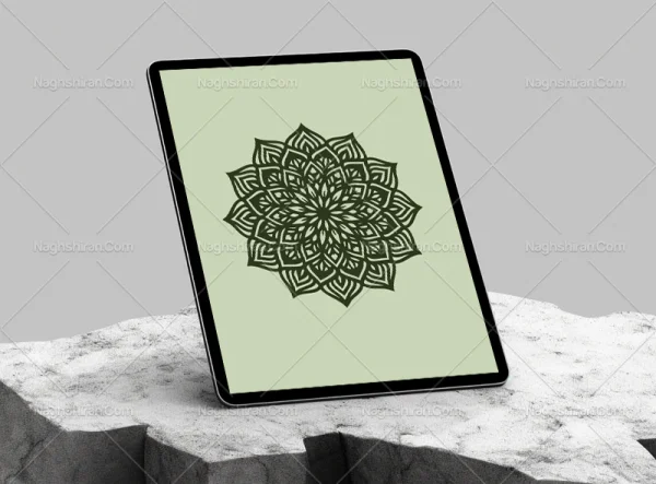 وکتور نشان ماندالا سبز