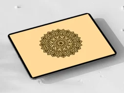 وکتور نشان طرح ماندالا رنگی
