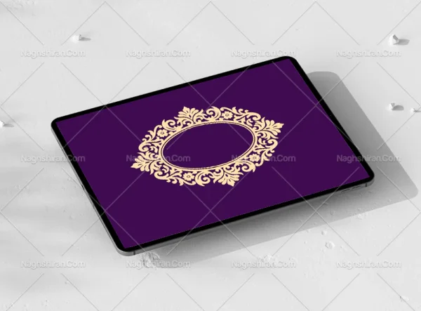 وکتور حاشیه طرح بیضی سنتی