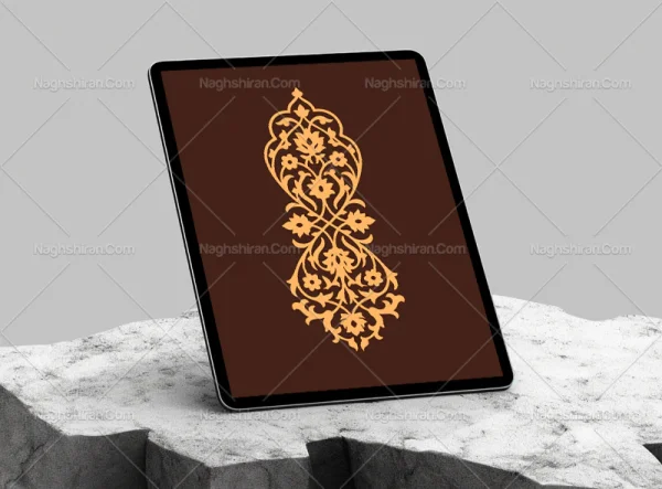 وکتور نشان طرح خاص ختایی اسلیمی