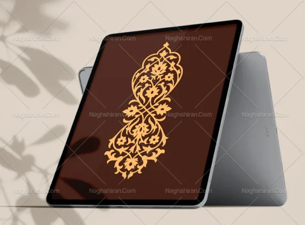 وکتور نشان طرح خاص ختایی اسلیمی
