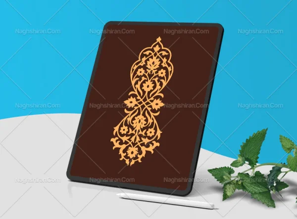 وکتور نشان طرح خاص ختایی اسلیمی