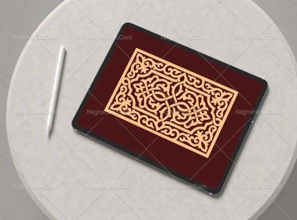 وکتور کتیبه سنتی رنگی