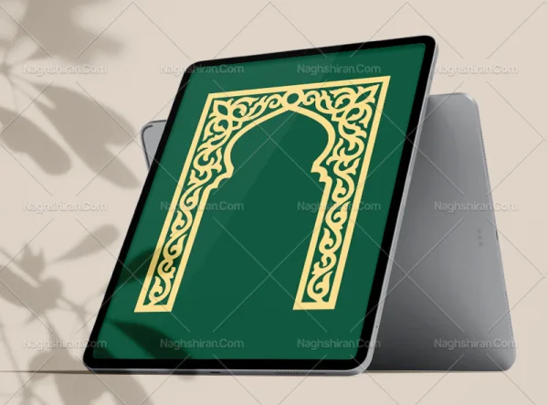 وکتور طرح محراب نقش و نگار سنتی