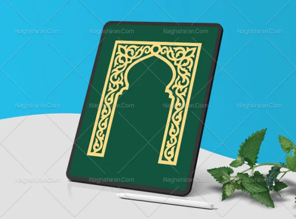 وکتور طرح محراب نقش و نگار سنتی