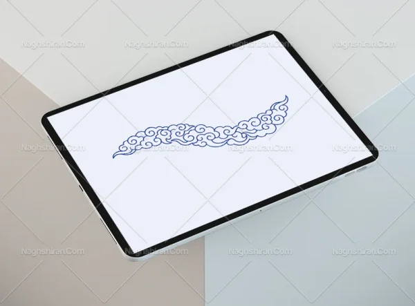 وکتور نقوش ابر های مینیاتوری