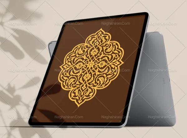 وکتور ترنج نقوش اسلیمی ختایی تذهیب
