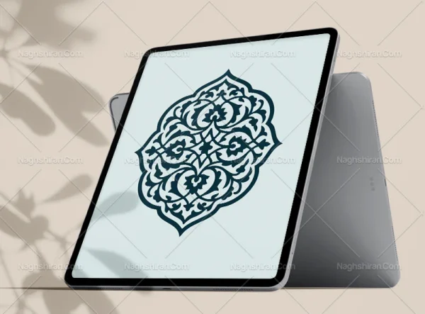 وکتور طرح اسلیمی ختایی ترنج