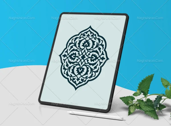 وکتور طرح اسلیمی ختایی ترنج