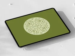 وکتور طرح نشان دایره ای ختایی اسلیمی