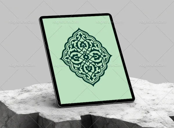 وکتور طرح ترنج ساده اسلیمی ختایی
