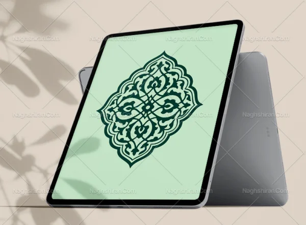 وکتور طرح ترنج ساده اسلیمی ختایی