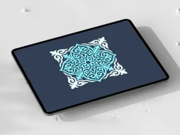 وکتور موتیف سفید آبی سنتی