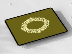 وکتور حاشیه بیضی طرح المان سنتی