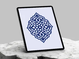 وکتور نشان طرح ترنج المان سنتی رنگی
