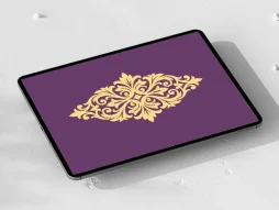 وکتور طرح ترنج المان زرد سنتی