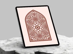 وکتور طرح محراب نقوش سنتی و هندسی