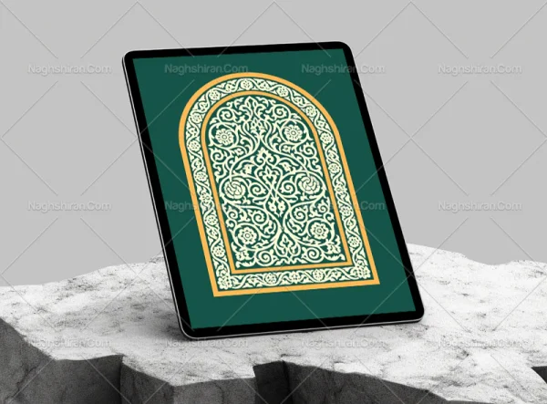 وکتور نقوش تذهیب طرح محراب