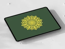 وکتور طرح نشان سنتی سبز رنگ