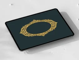 وکتور حاشیه بیضی نقوش سنتی