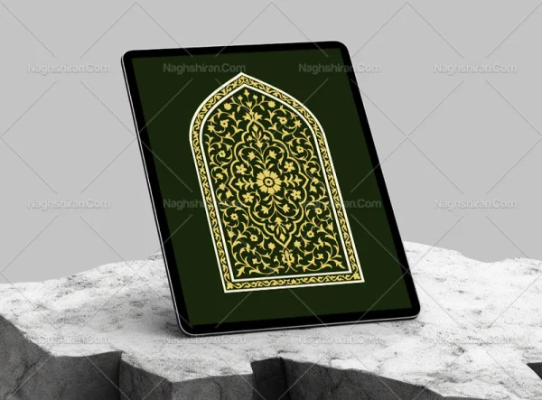 وکتور طرح محراب گل سنتی و حاشیه