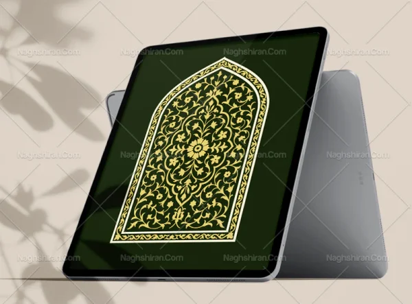 وکتور طرح محراب گل سنتی و حاشیه