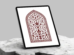 وکتور طرح محراب گل های ساده سنتی
