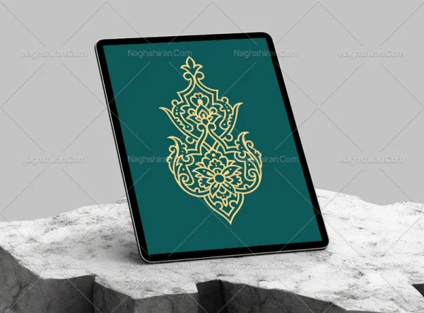 وکتور طرح نشان تذهیب تو خالی